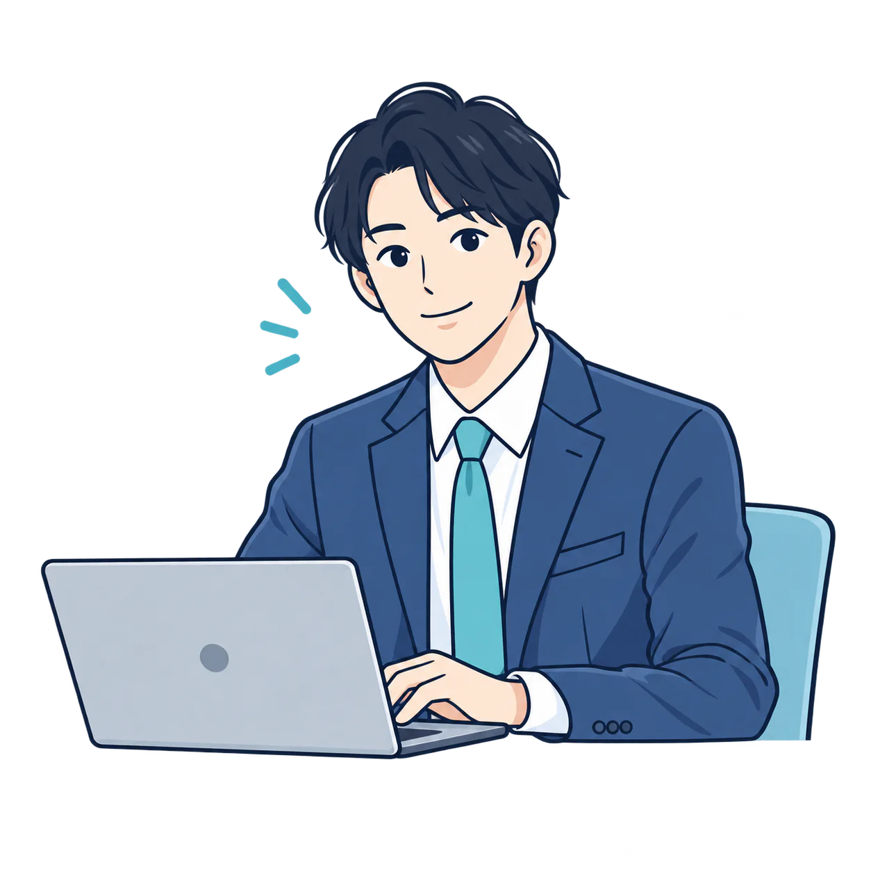 パソコンで小規模な営業施策を始める担当者