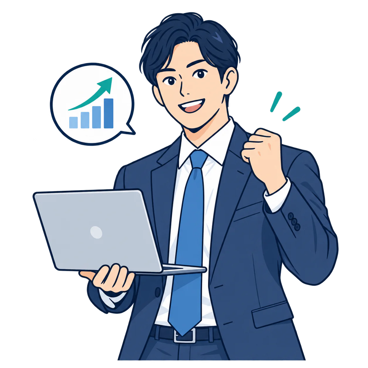成果を確認しながら営業施策を伸ばす担当者